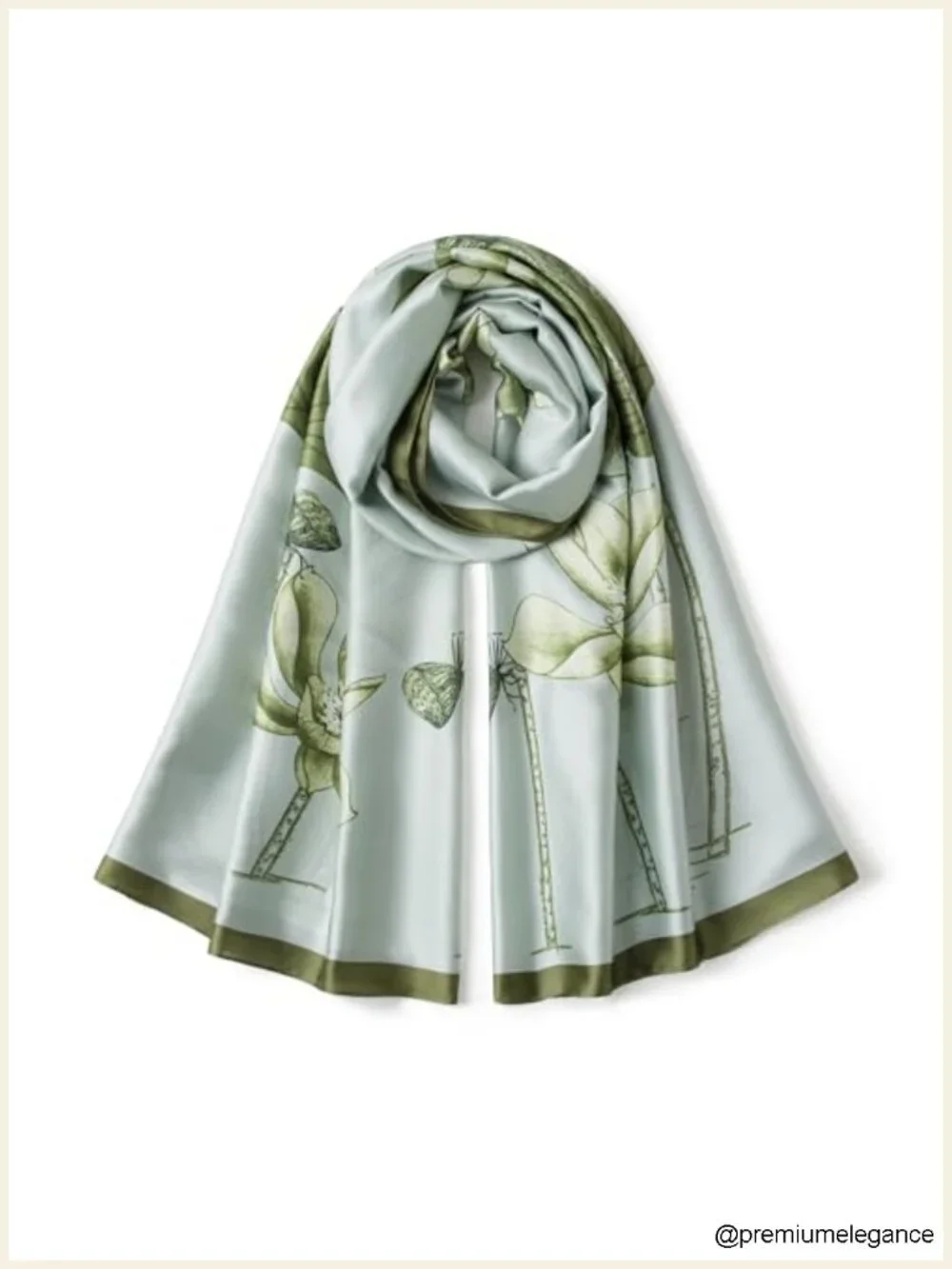 Elegant Long Chiffon Shawl Silk-Like Formal Wrap Scarf Lightweight Gift